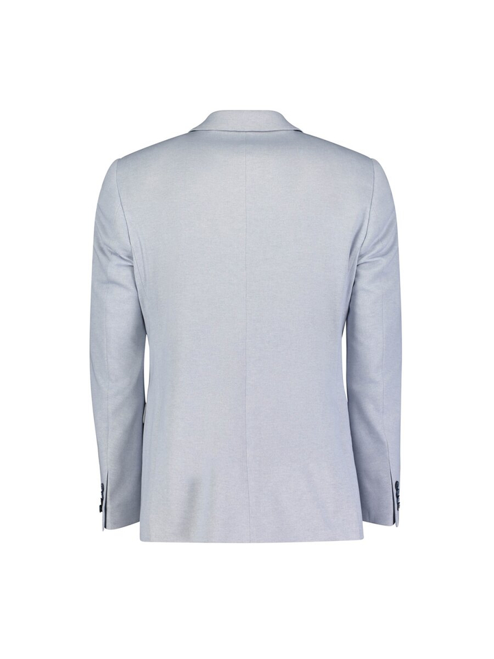 Blauwe geklede blazer met lichte structuur Roy Robson