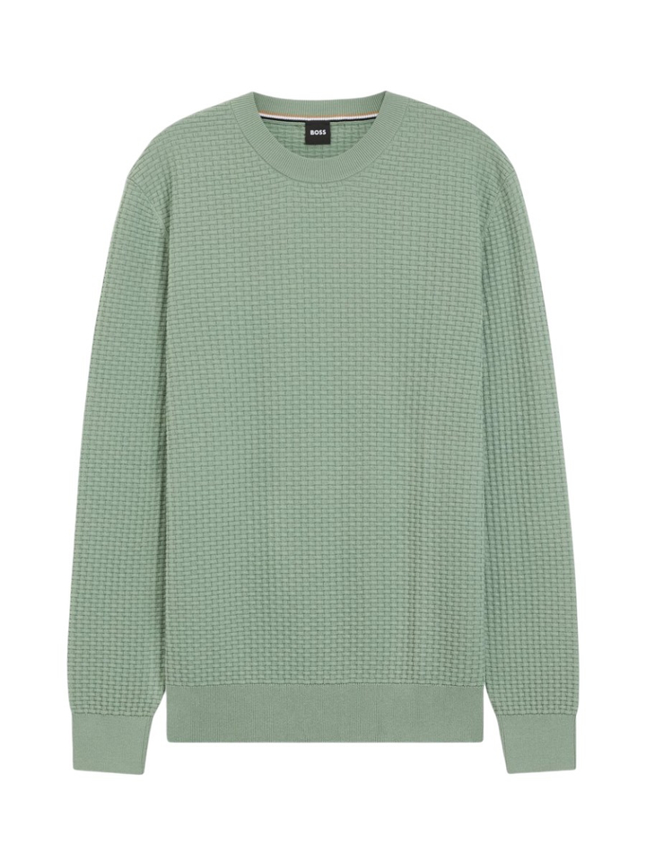 Groene trui strutuur Imberto Hugo Boss 