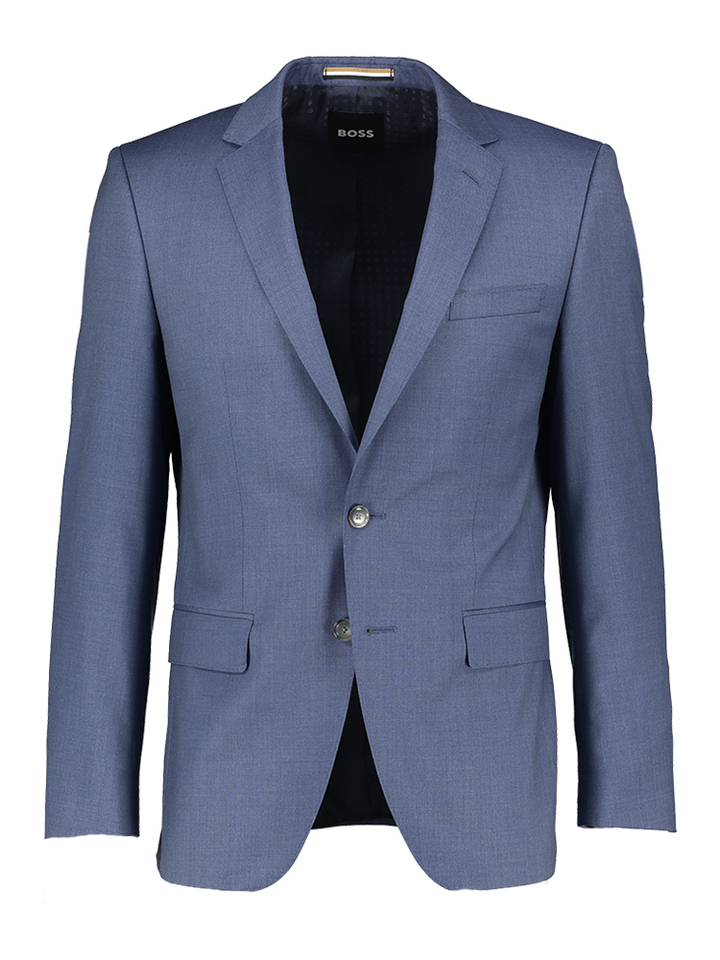 Blauwe slim fit kostuumblazer Hugo Boss