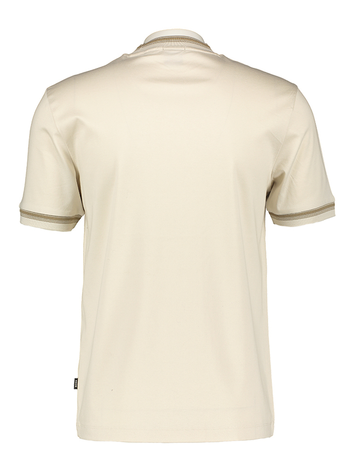 Beige t-shirt met boord detail Tessler Hugo Boss