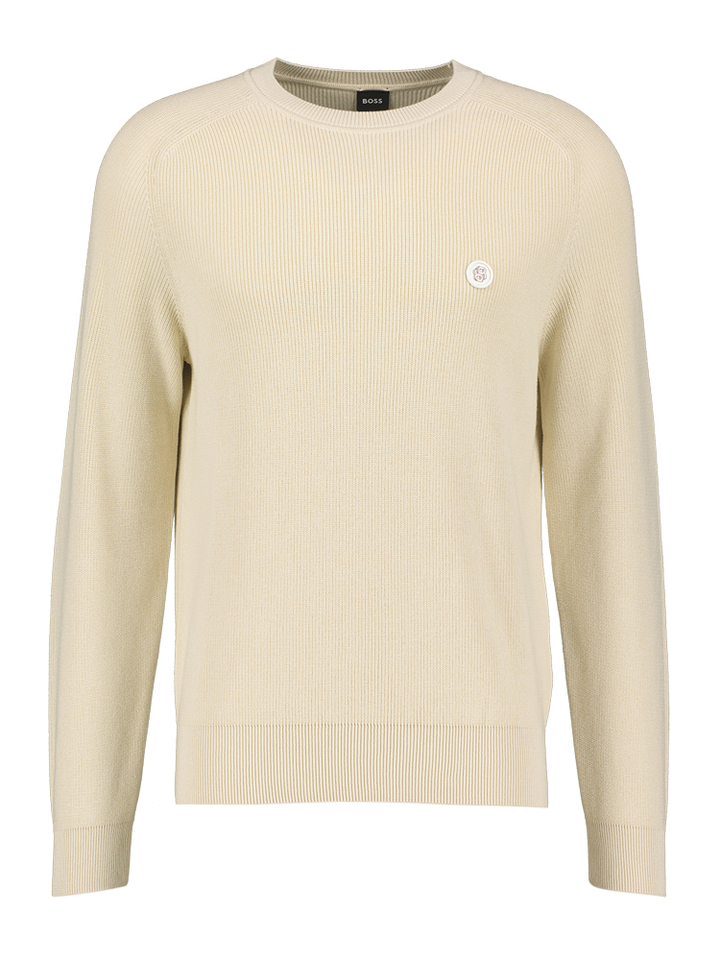 Beige trui met logo Ullian Boss Black 