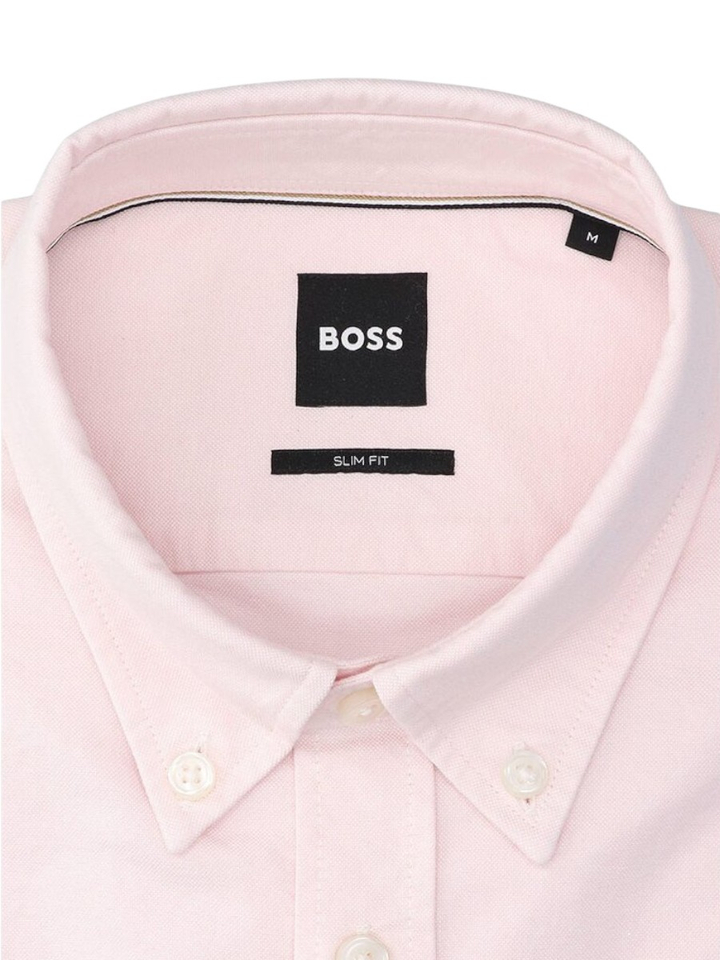 Roze katoenen hemd (slim fit) met lange mouwen Hugo Boss 