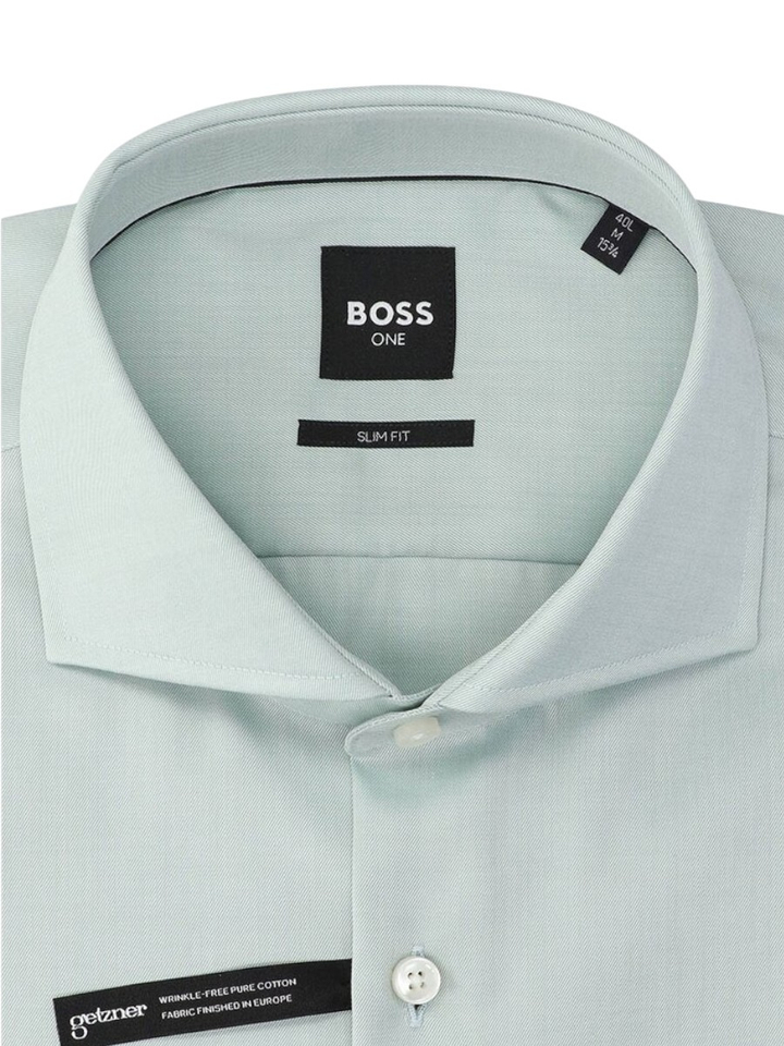 Open green hemd (slim fit) met lange mouwen Hugo Boss