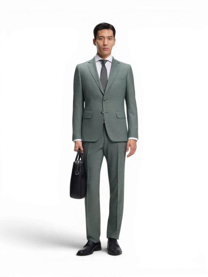 Open green 2-delig kostuum Hugo Boss