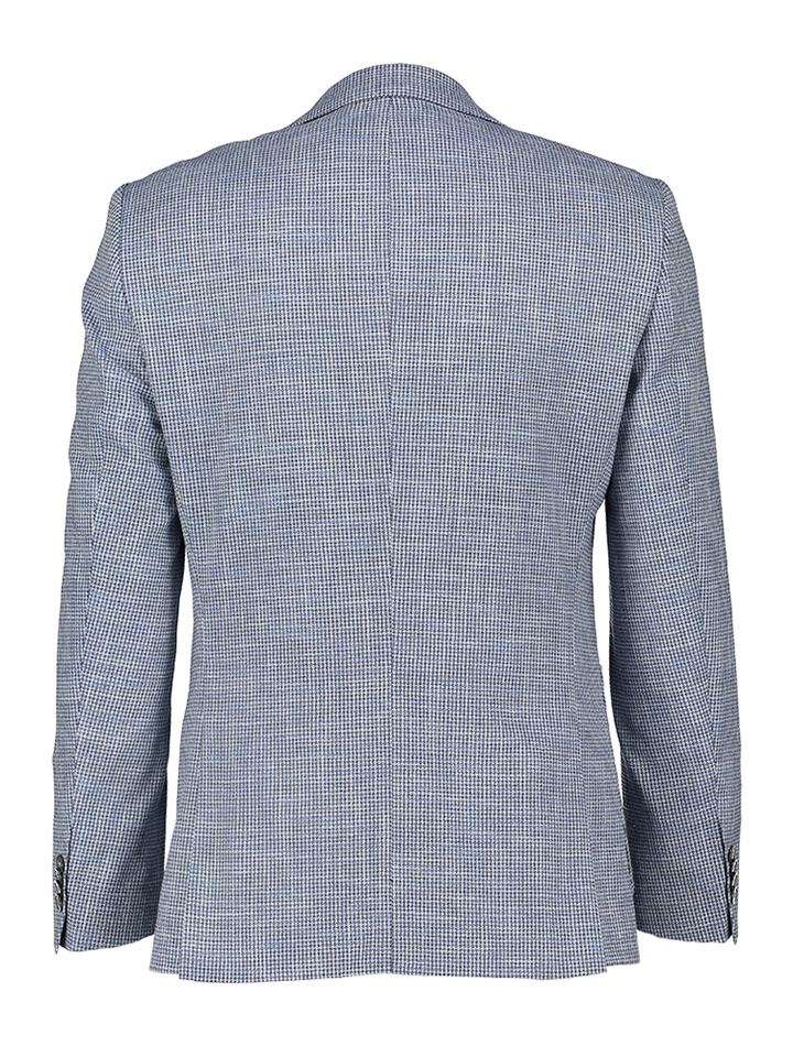 Blauwe geruite blazer Hutson Hugo Boss