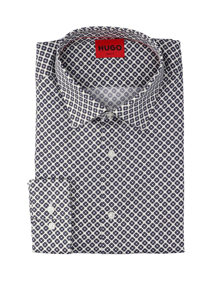 Open white katoenen hemd ( regular fit) met lange mouwen Hugo Boss