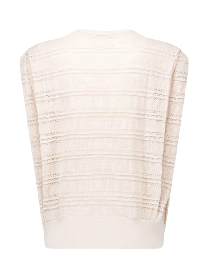 Beige top met schoudervulling Studio Anneloes 