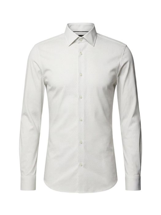 Wit katoenen hemd (slim fit) met lange mouwen Hank Hugo Boss