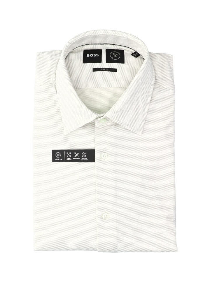 Wit katoenen hemd (slim fit) met lange mouwen Hank Hugo Boss