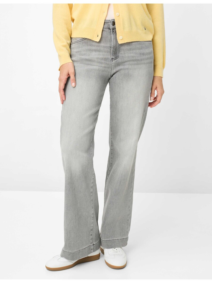 Grijze wide leg fit jeans Maine Brax