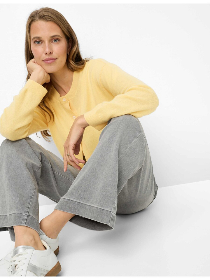 Grijze wide leg fit jeans Maine Brax