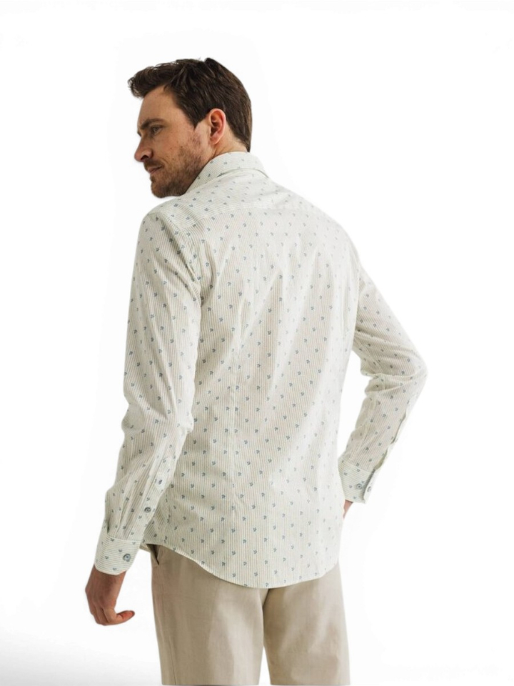 Print katoenen hemd (regular fit) met lange mouwen State Of Art