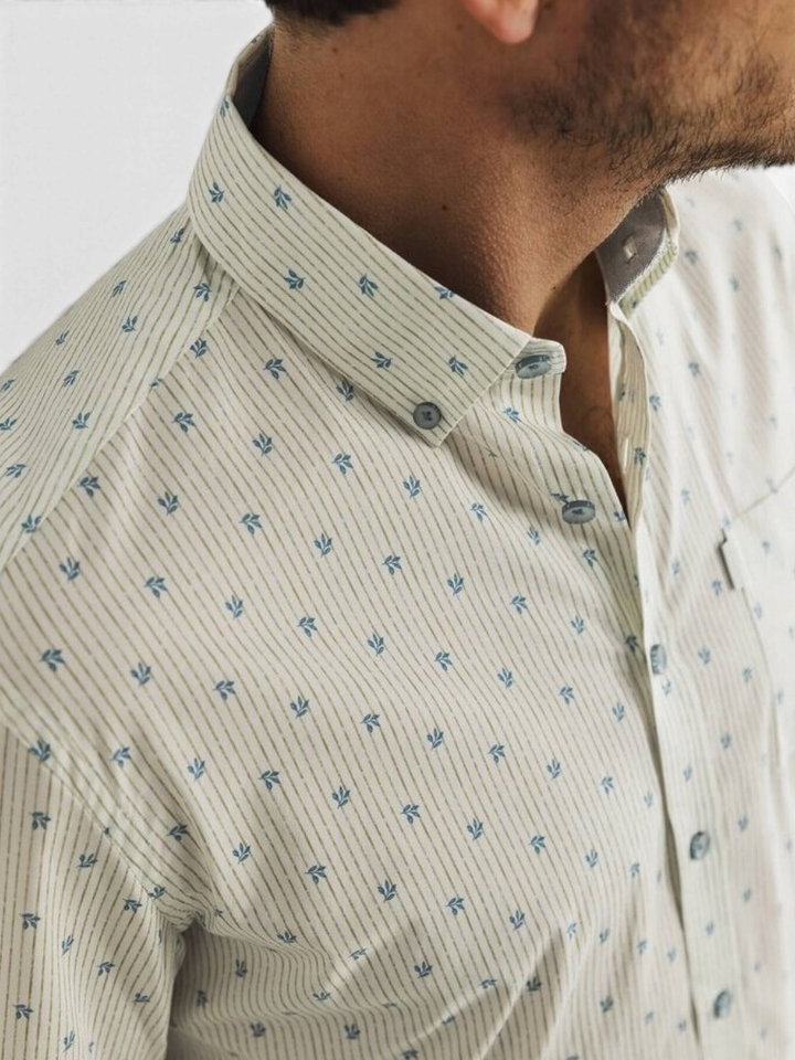 Print katoenen hemd (regular fit) met lange mouwen State Of Art