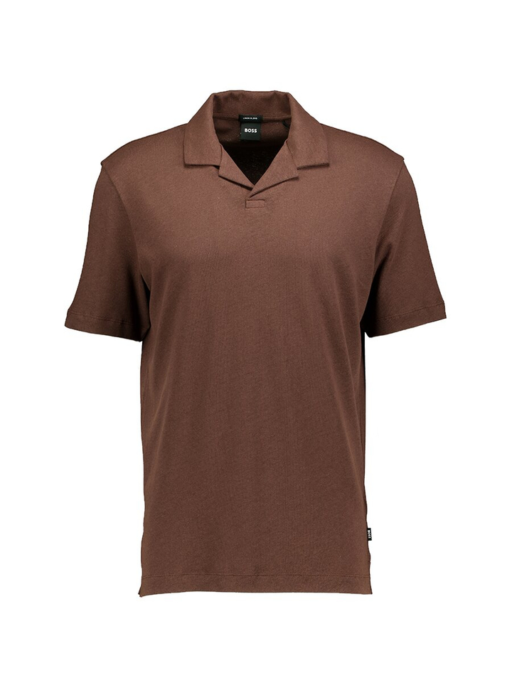 Bruine polo met korte mouwen Hugo Boss
