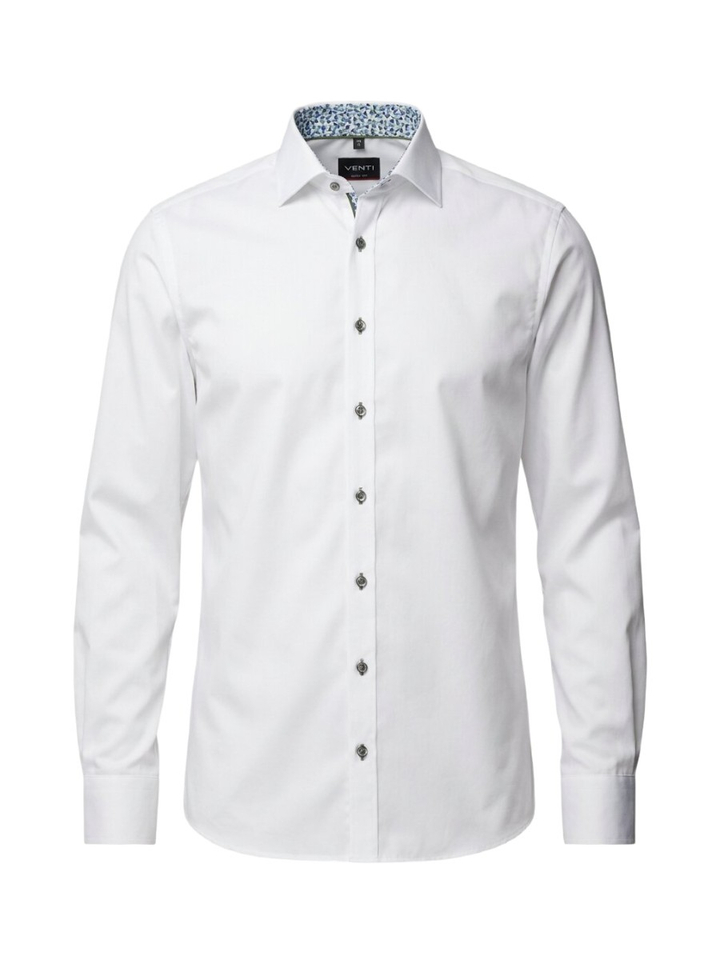 Wit katoenen hemd (regular fit) met lange mouwen Venti