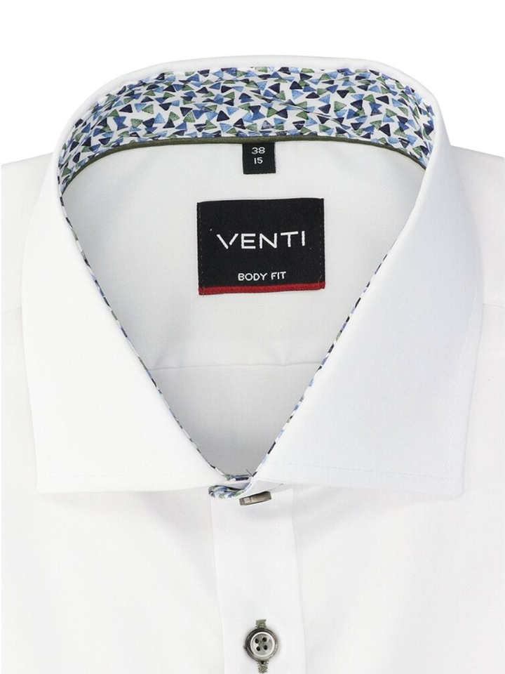 Wit katoenen hemd (regular fit) met lange mouwen Venti