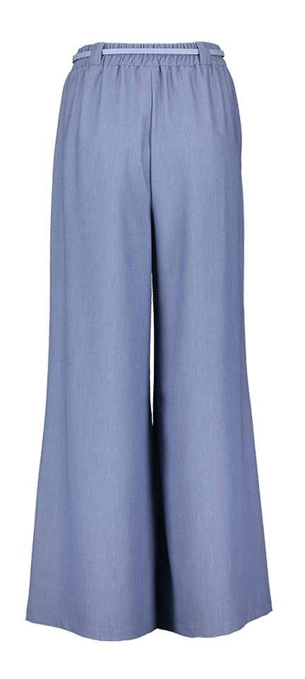 Blauwe losvallende broek met riem detail Rinascimento 