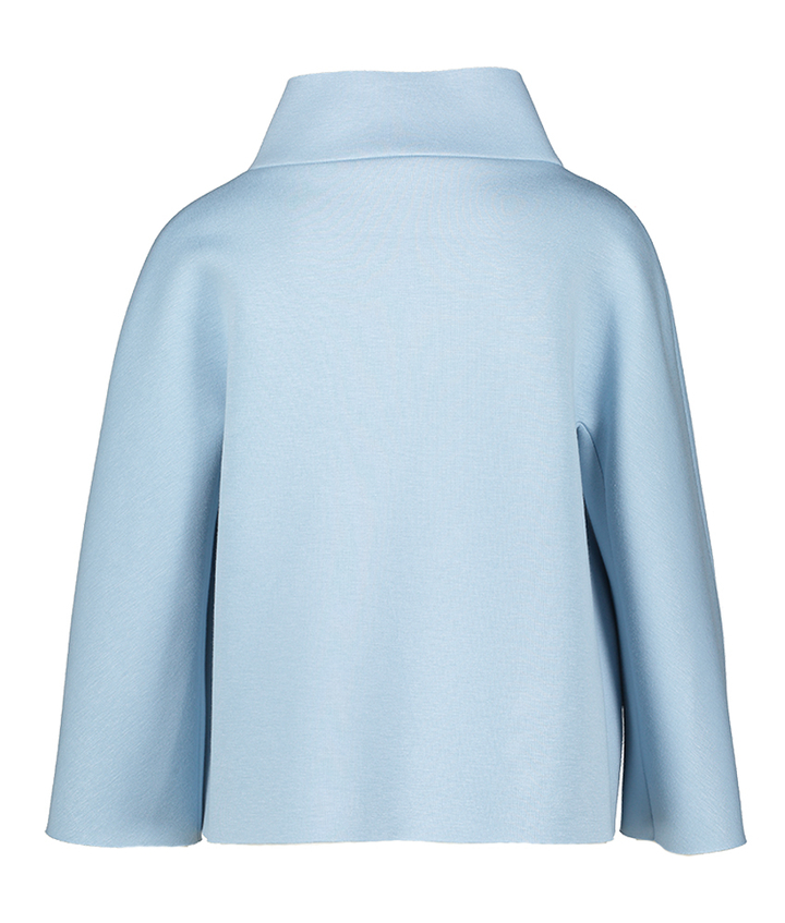 Lichtblauwe jas rechtopstaande kraag Rinascimento