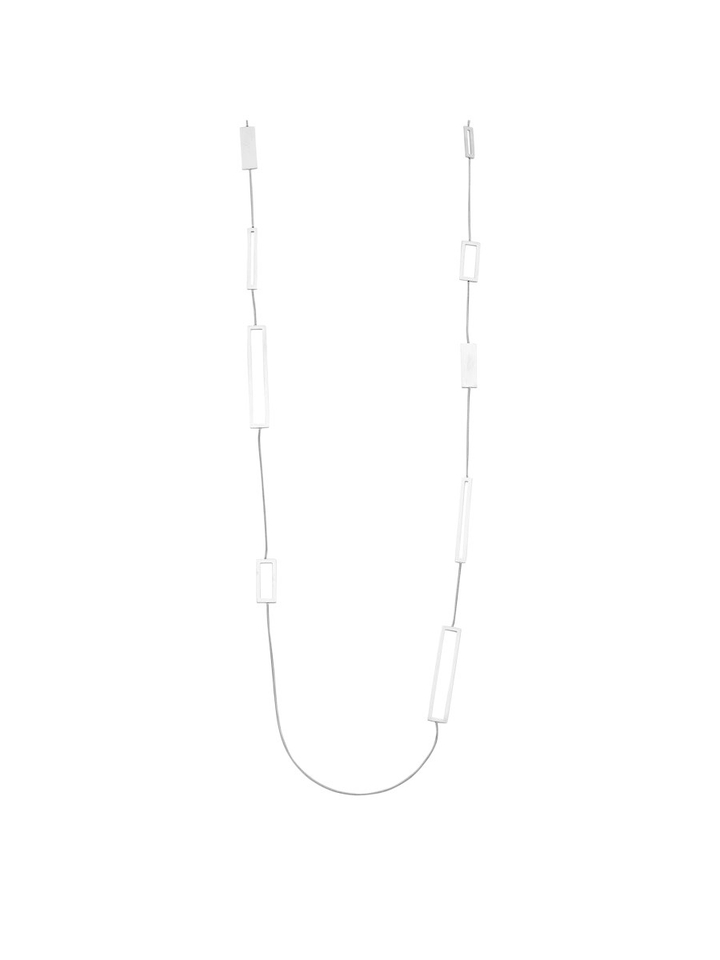 Zilver ketting glitter lang Les Cordes