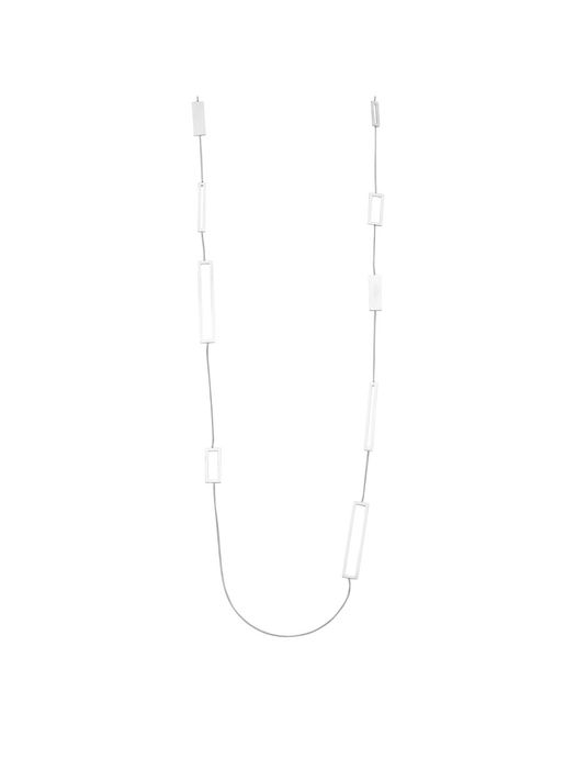 Zilver ketting glitter lang Les Cordes