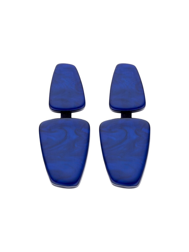 Donkerblauwe oorbellen met marmerlook Konnor OB Les Cordes 