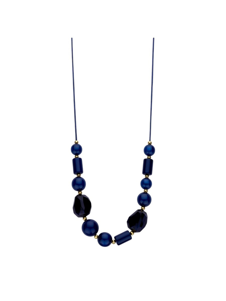 Blauwe ketting Kasper lang Les Cordes