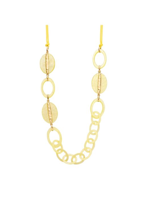 Gele ketting Klaus lang Les Cordes