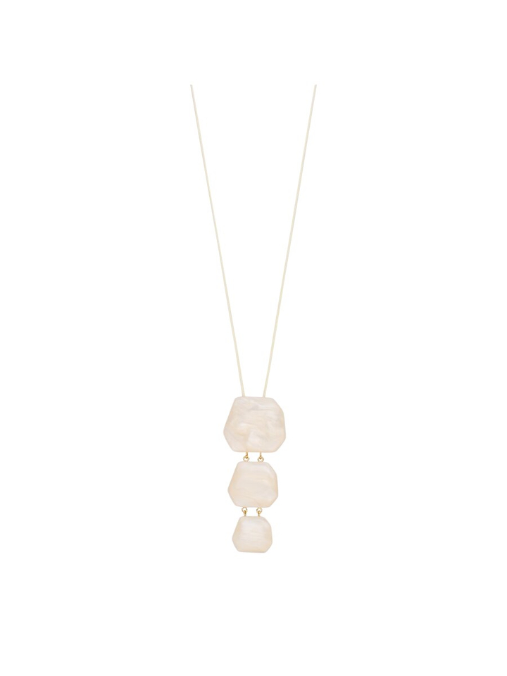 Ecru ketting Koralie lang Les Cordes 