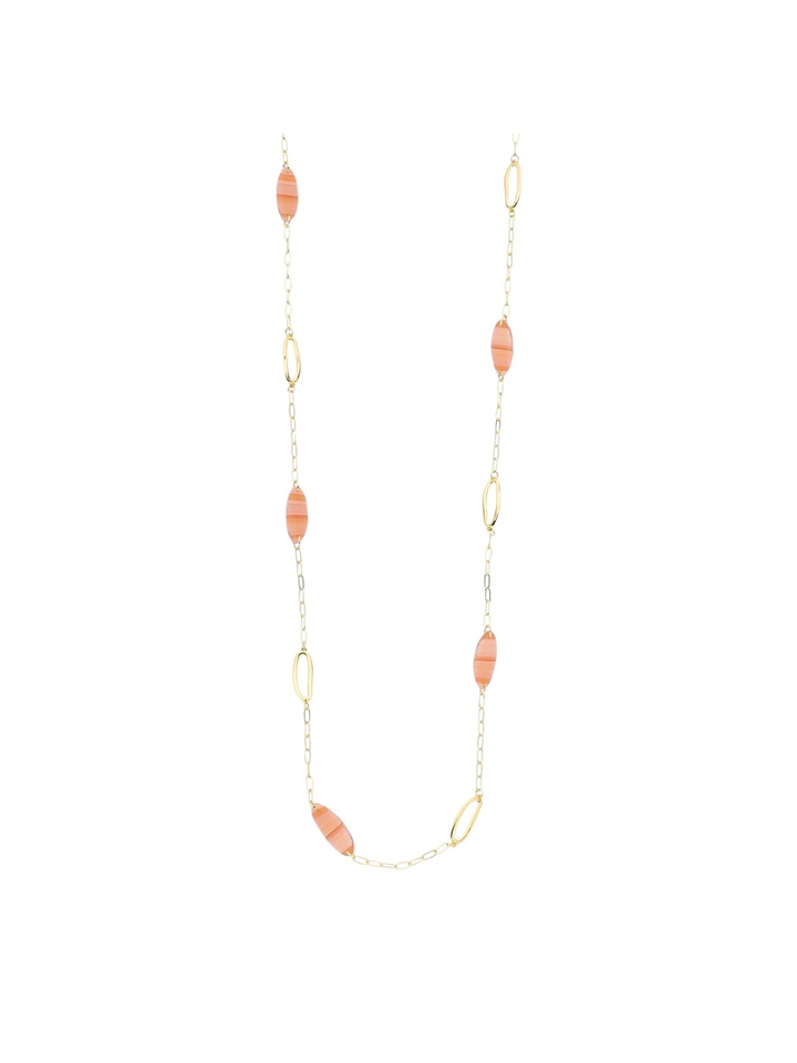 Oranje ketting Macao lang Les Cordes 