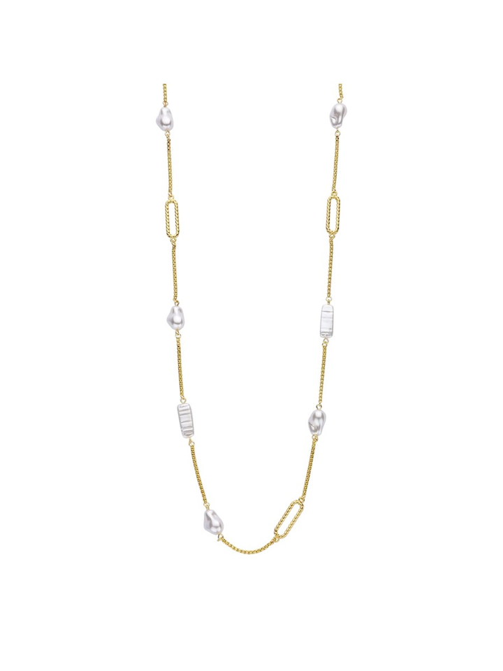 Gouden ketting met parel Dadelief Les Cordes 