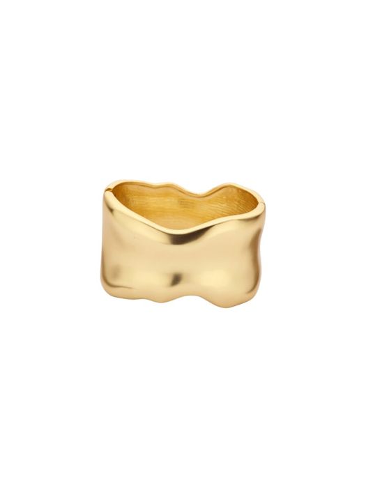 Goudkleurige armband met organische golving Brussel Les Cordes