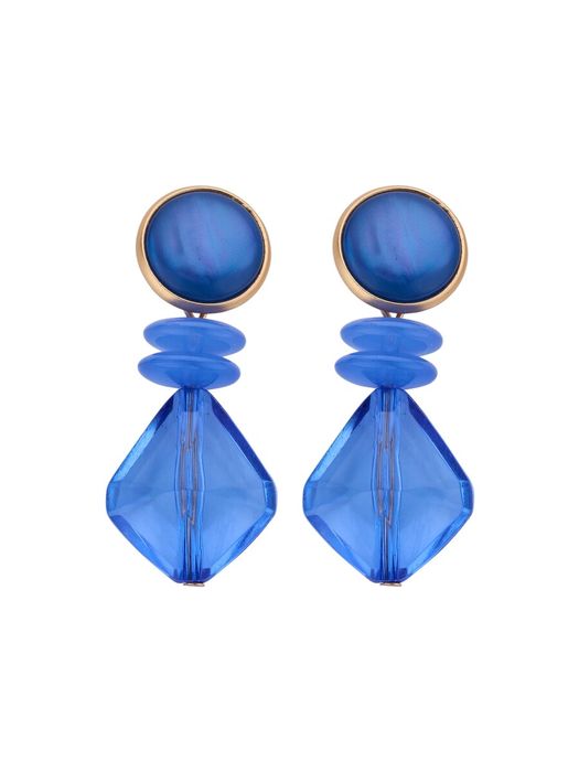 Jeansblauwe oorbellen KOB 30 Les Cordes