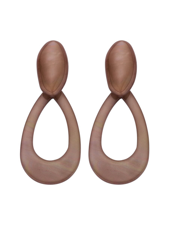 Taupe oorbellen KOB31 Les Cordes 