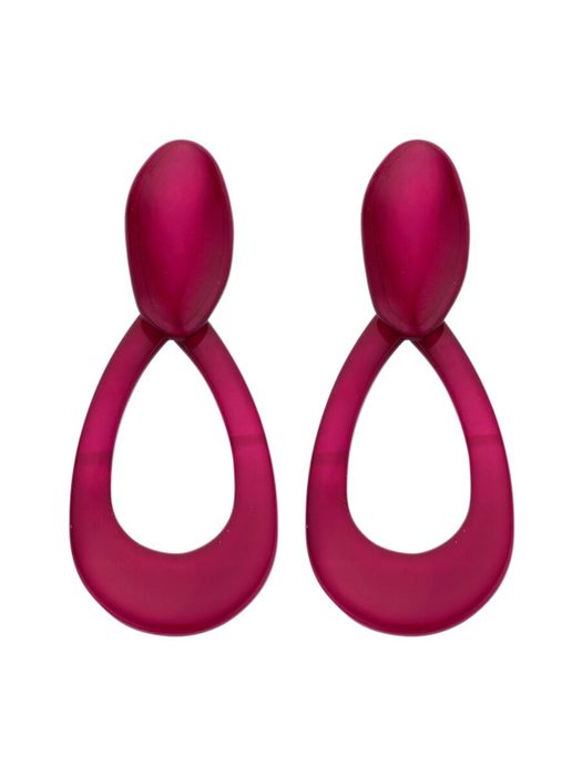 Aubergine oorbellen KOB31 Les Cordes