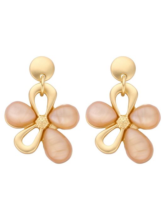 Beige oorbellen Klaas OB Les Cordes