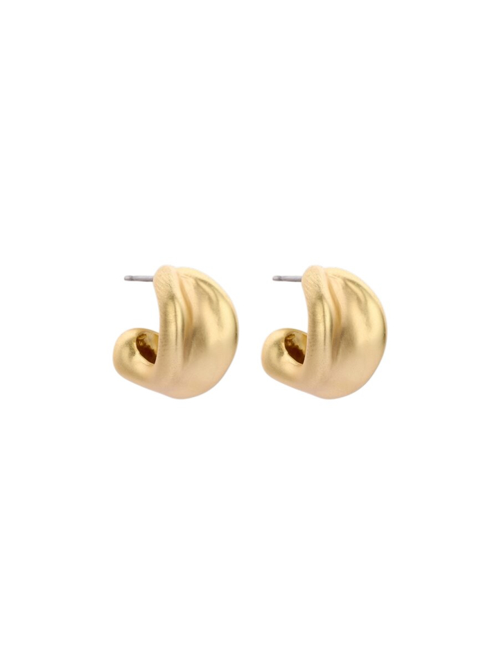 Gouden matte oorbellen XOB56 Les Cordes 