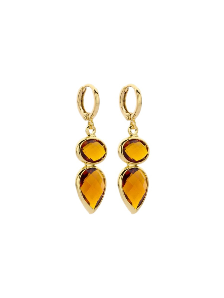 Bruine oorbellen DOB125 Les Cordes 