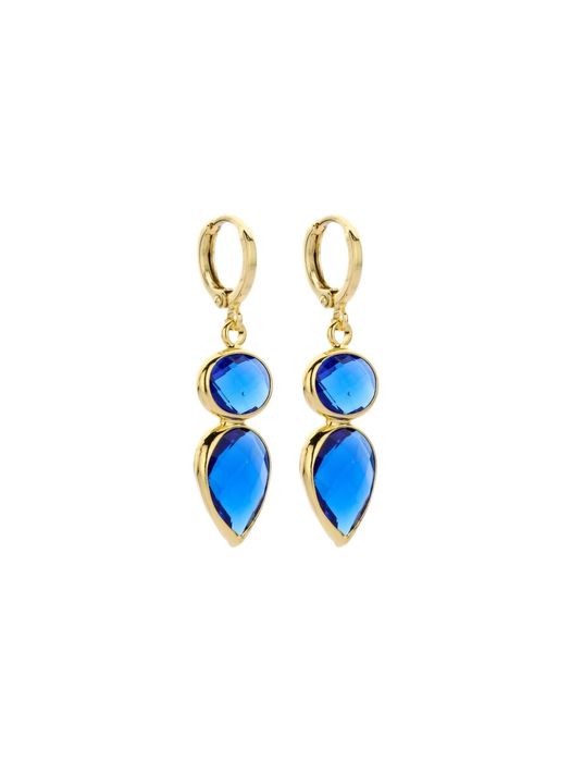 Donkerblauwe oorbellen DOB125 Les Cordes