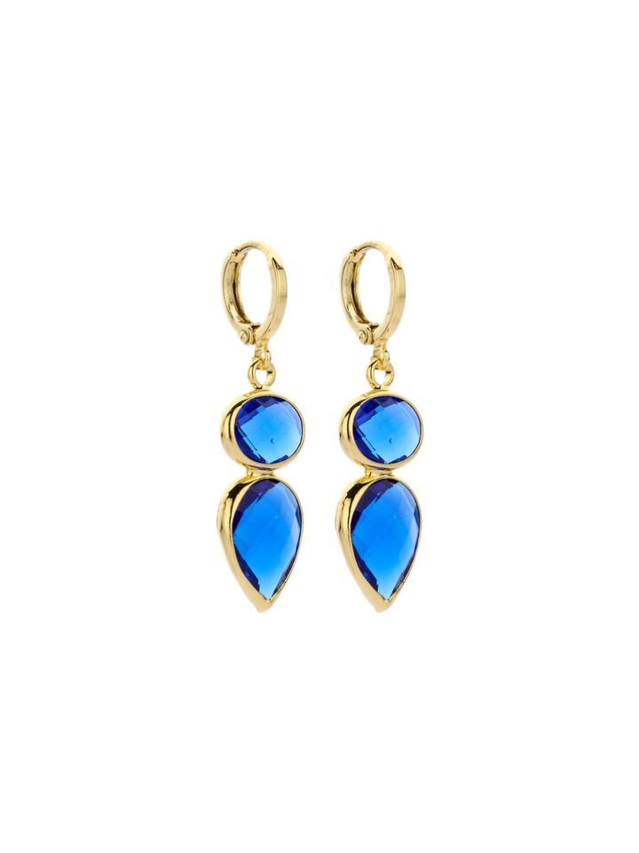 Blauwe oorbellen DOB125 Les Cordes 