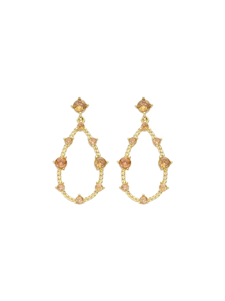 Bruine oorbellen XOB57 Les Cordes 