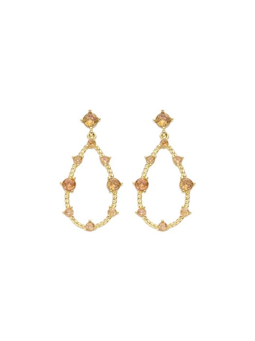 Bruine oorbellen XOB57 Les Cordes