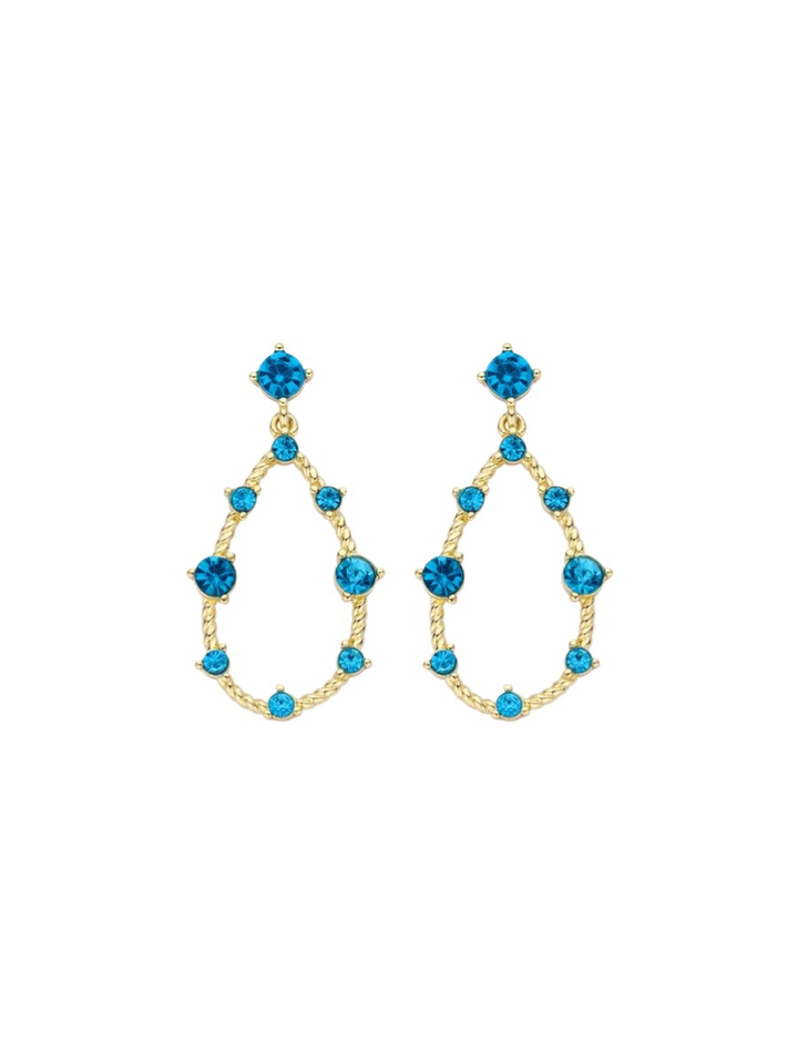 Turquoise oorbellen XOB57 Les Cordes 