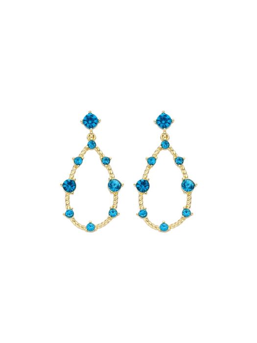 Turquoise oorbellen XOB57 Les Cordes