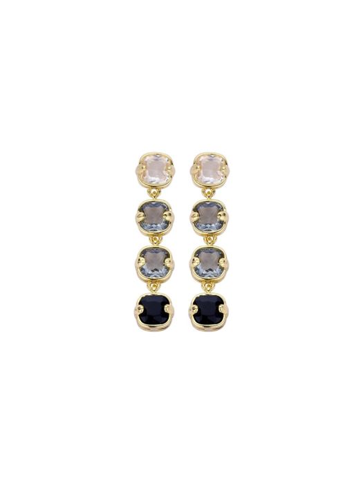 Zwarte oorbellen XOB33 Les Cordes