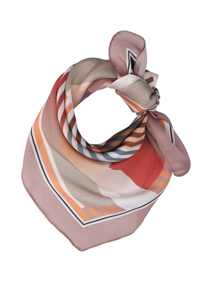 Taupe multicolor sjaal Les Cordes