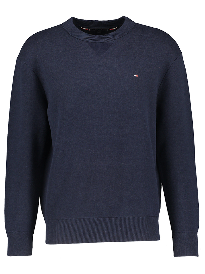 Blauwe trui met ronde hals Tommy Hilfiger 
