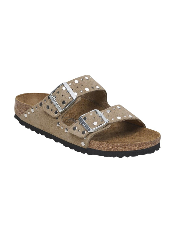 Taupe Arizona rivet suede sandalen Birkenstock 