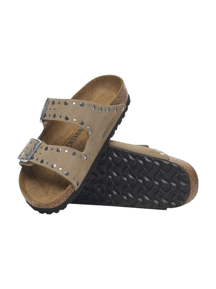 Taupe Arizona rivet suede sandalen Birkenstock 
