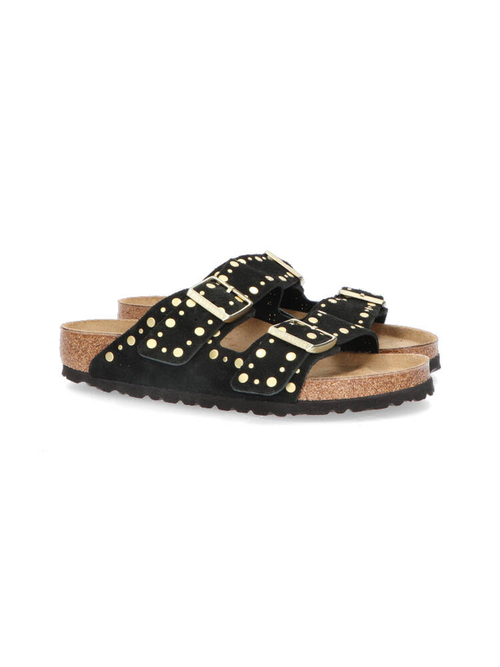 Zwart Arizona rivet suede leather Birkenstock 
