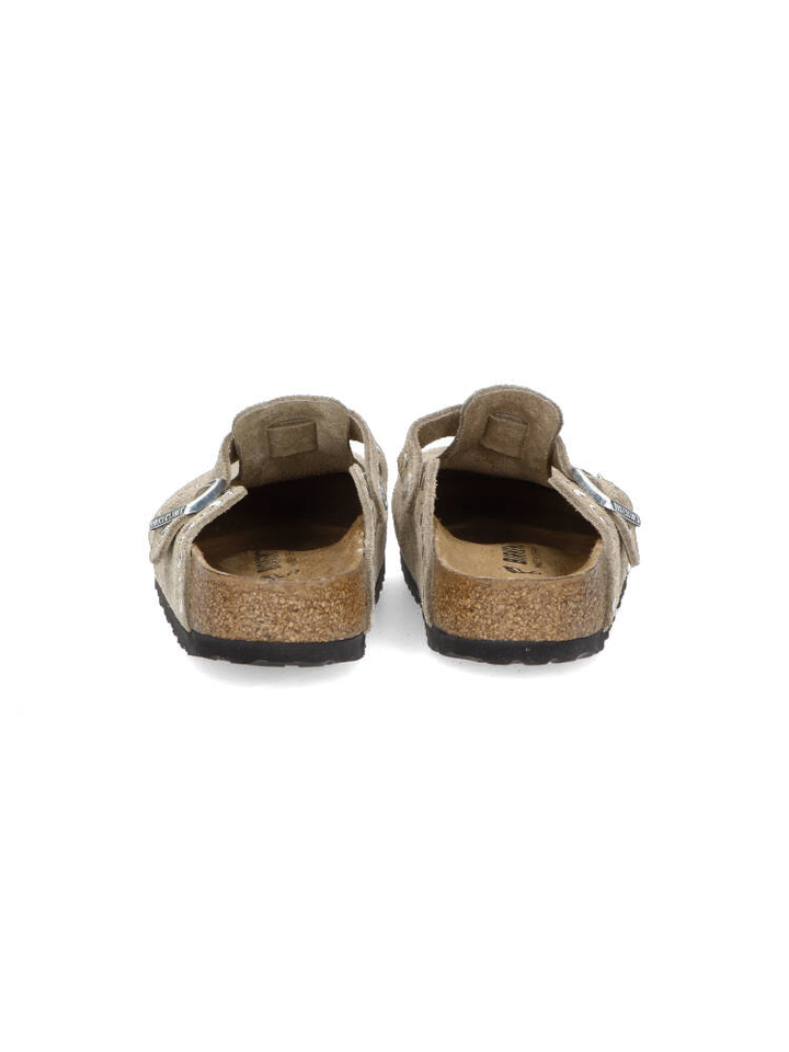 Taupe Boston rivets suede leather Birkenstock 